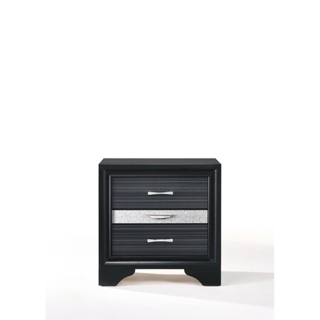 Gfancy Fixtures 17 x 26 x 26 in. Black Wood Nightstand GF2479157